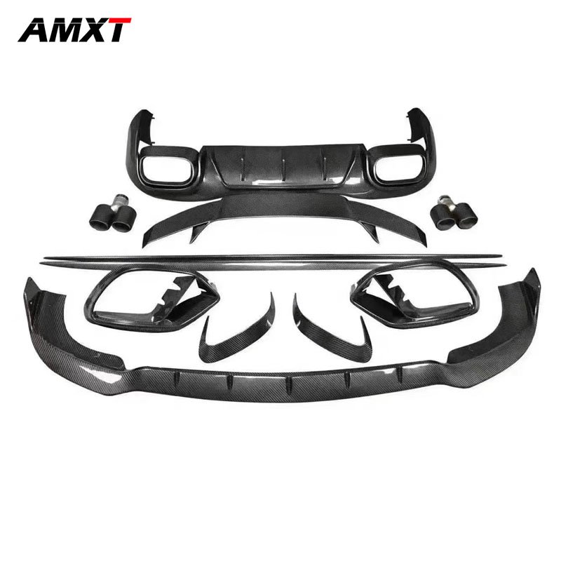 High Quality Dry Carbon Body Bra-bus Kit Front Lip Side Skirt Rear Lip Rear Diffuser Spoiler for Mercedes-Benz AMG GT50.